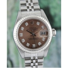 ROLEX BROWN WITH DIAMONDS	69174 S/NO. U763035